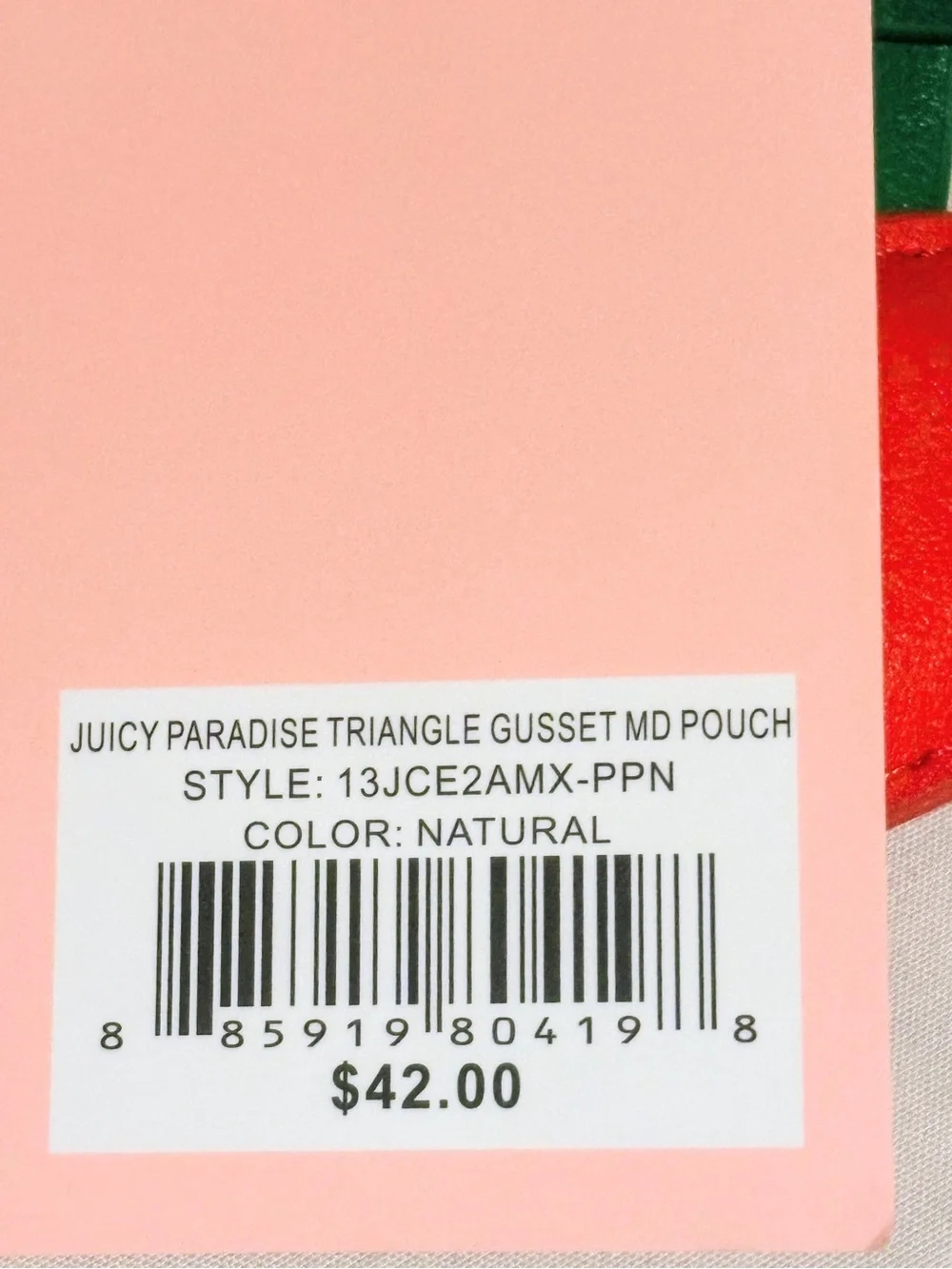 Juicy Couture Paradise Triangle Woven Gusset Pouch Set - Cream
